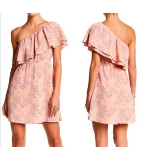 Lush One Shoulder Ruffle Dress